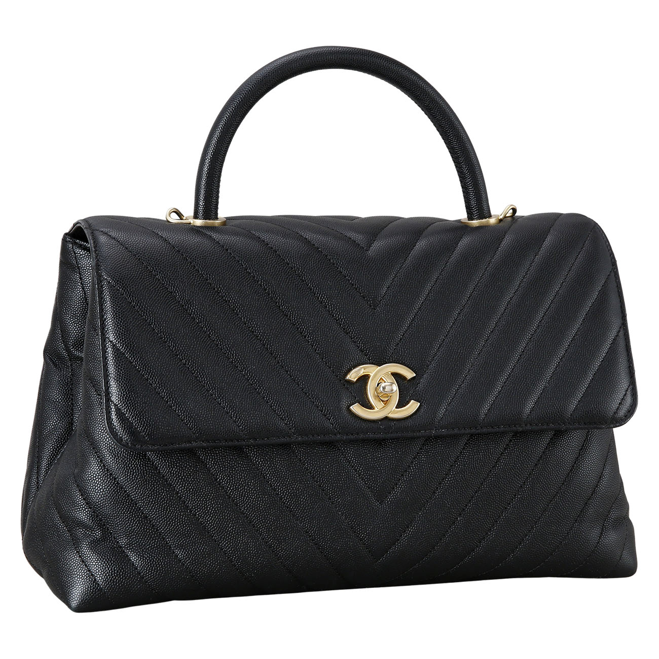 CHANEL(USED)샤넬 캐비어 코코핸들 라지