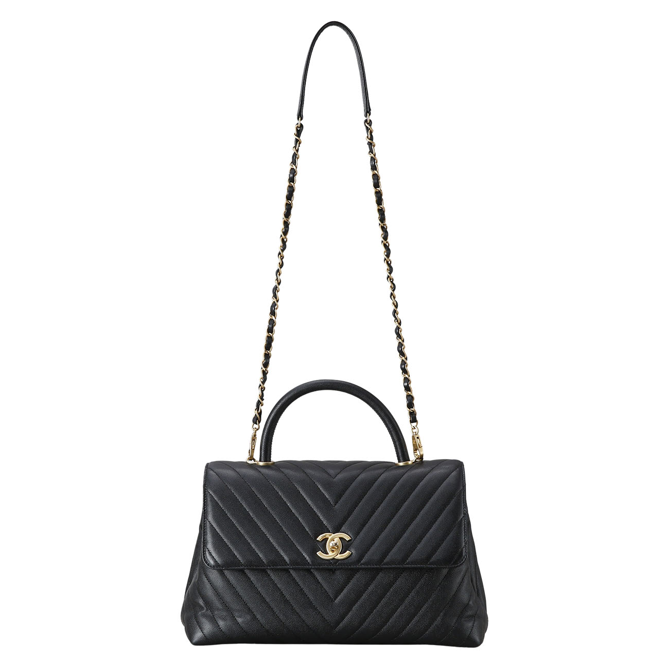 CHANEL(USED)샤넬 캐비어 코코핸들 라지