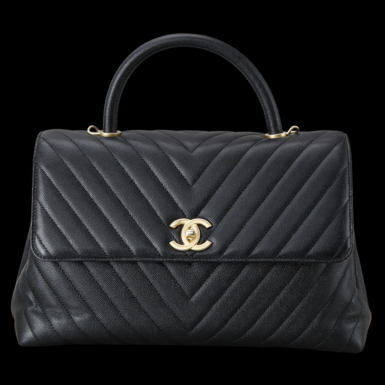 CHANEL(USED)샤넬 캐비어 코코핸들 라지