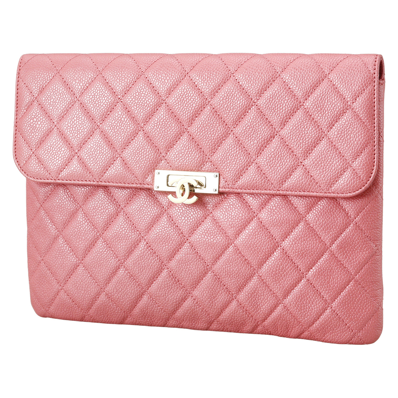 CHANEL(USED)샤넬 캐비어 플랩 클러치 미듐