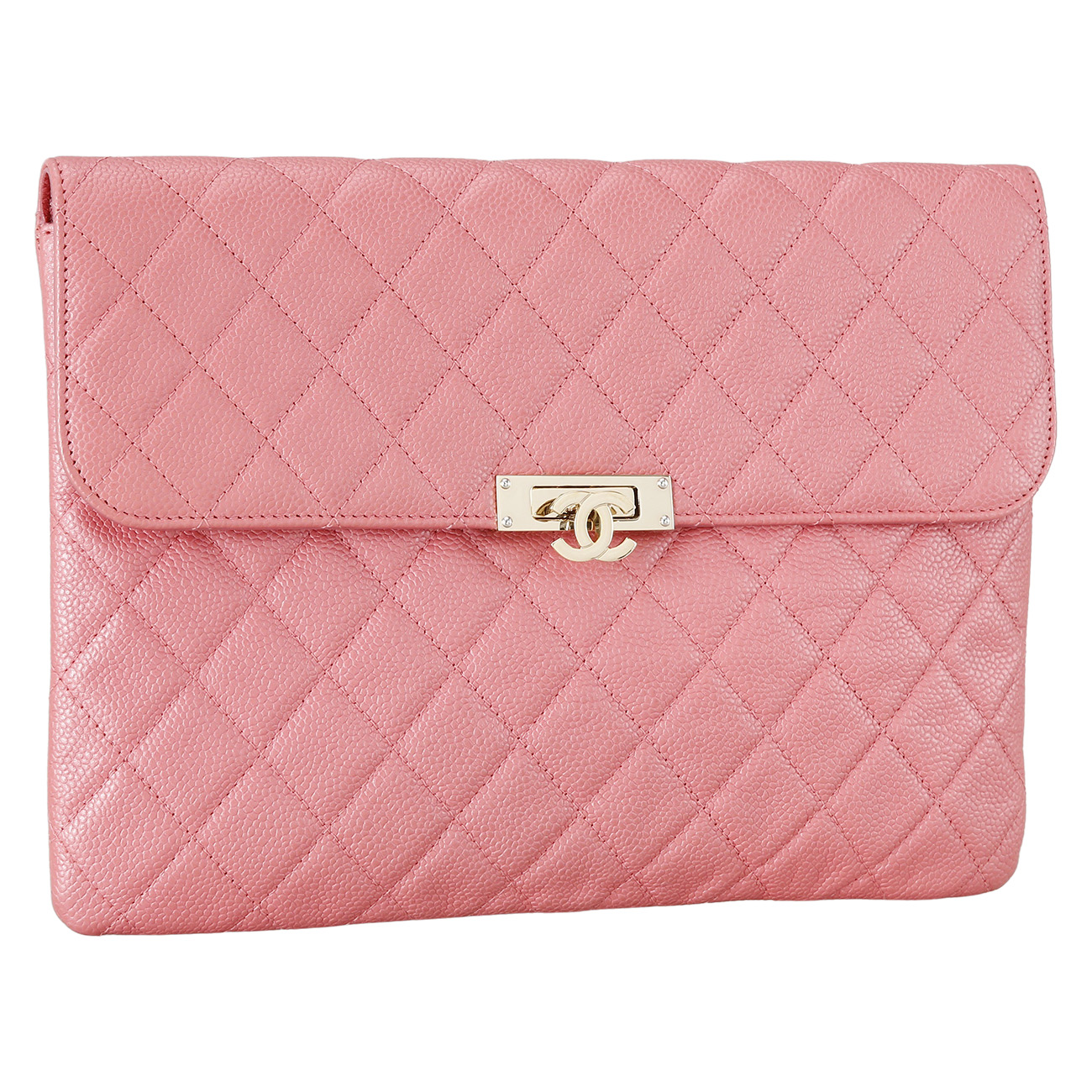CHANEL(USED)샤넬 캐비어 플랩 클러치 미듐