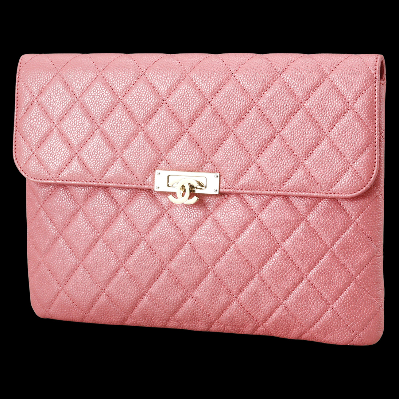 CHANEL(USED)샤넬 캐비어 플랩 클러치 미듐