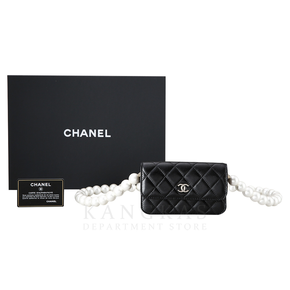 CHANEL(USED)샤넬 AP1898 진주체인 미니백 블랙