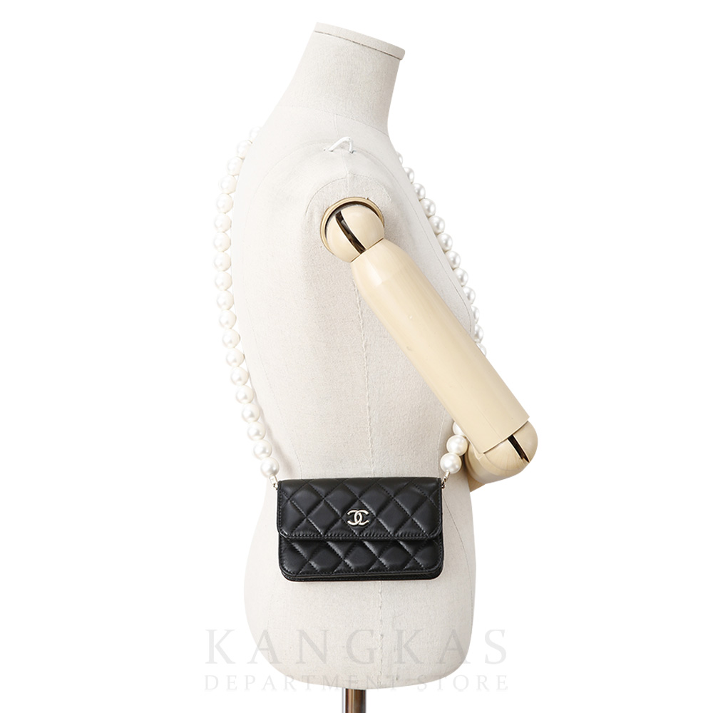 CHANEL(USED)샤넬 AP1898 진주체인 미니백 블랙
