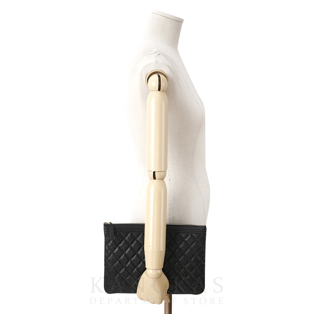 CHANEL(USED)샤넬 캐비어 보이샤넬 클러치 뉴미듐