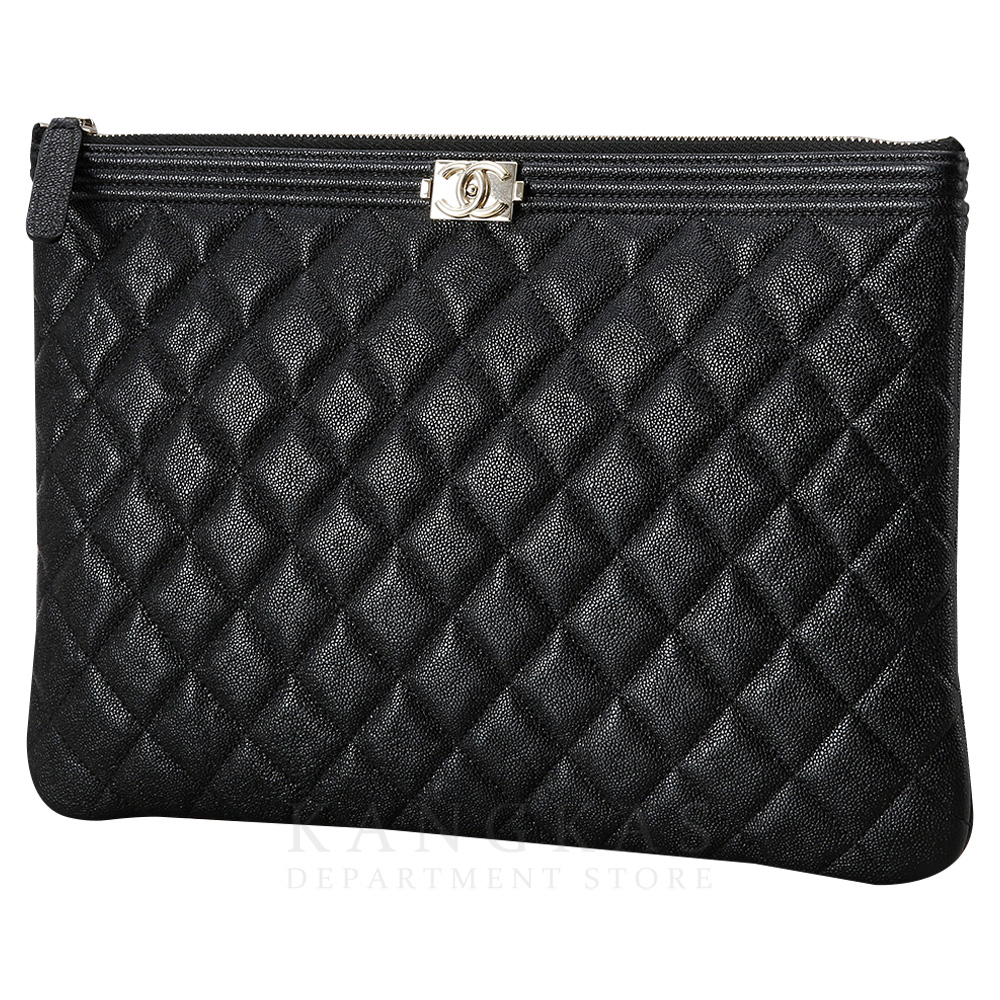 CHANEL(USED)샤넬 캐비어 보이샤넬 클러치 뉴미듐