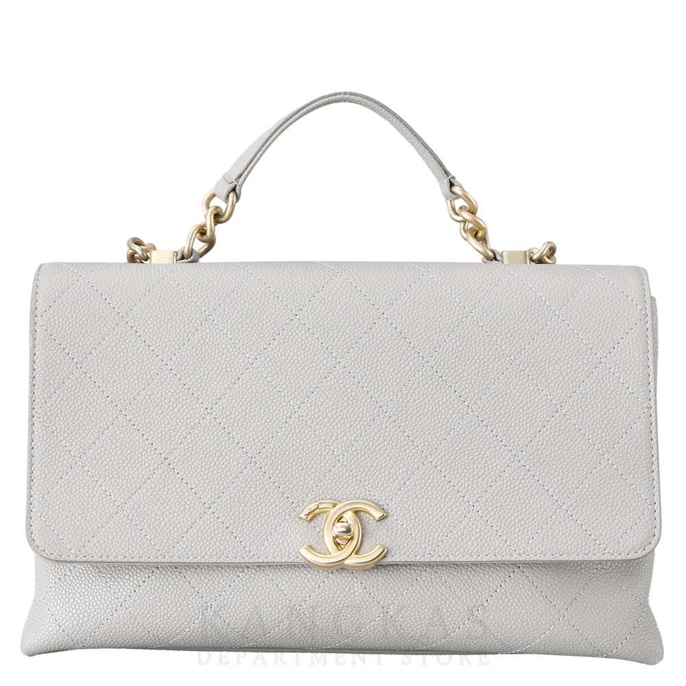 CHANEL(USED)샤넬 시즌 탑핸들 캐비어 체인 크로스백