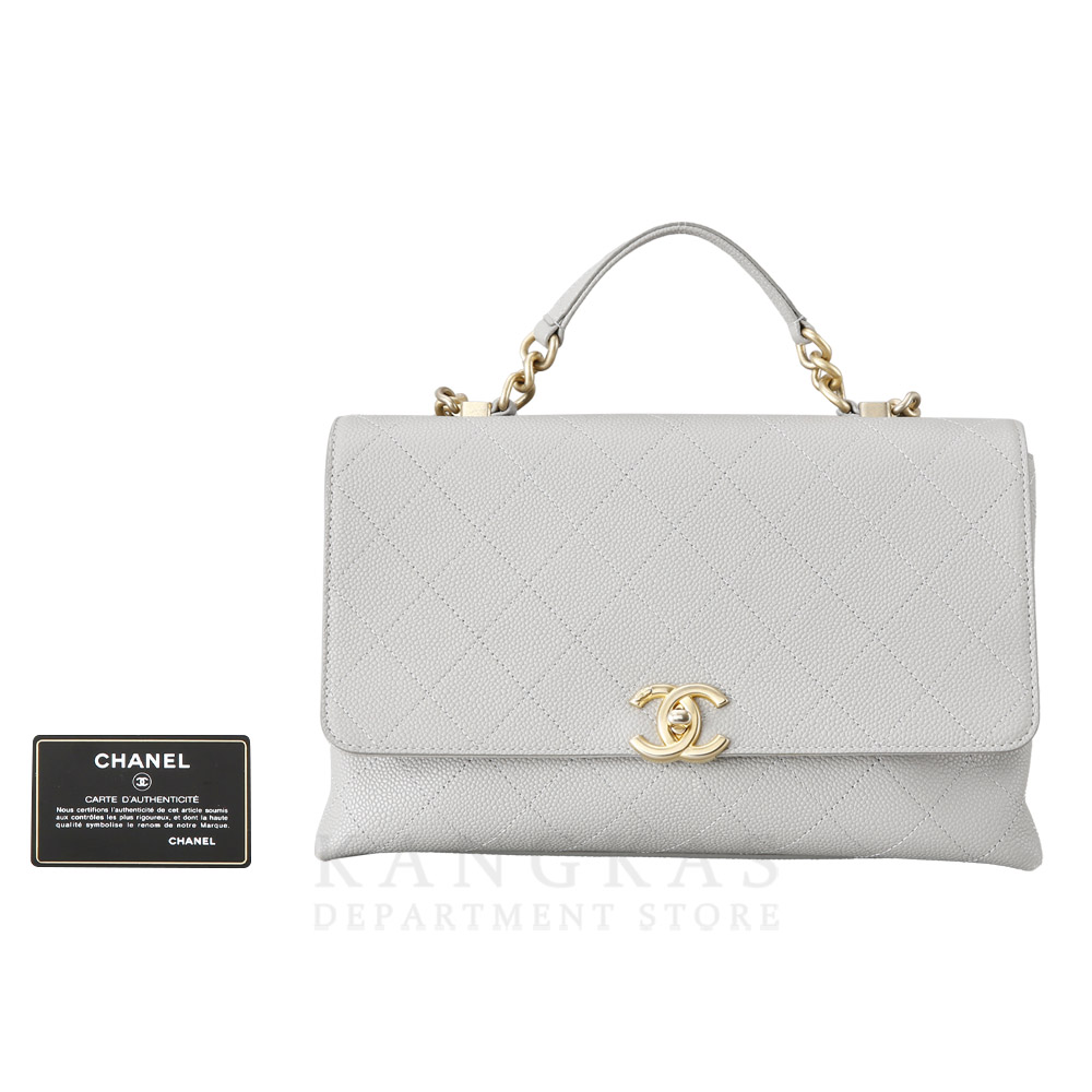 CHANEL(USED)샤넬 시즌 탑핸들 캐비어 체인 크로스백