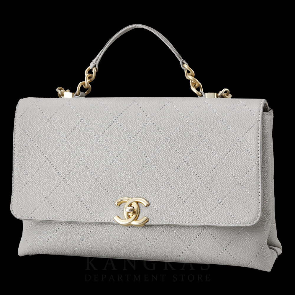 CHANEL(USED)샤넬 시즌 탑핸들 캐비어 체인 크로스백