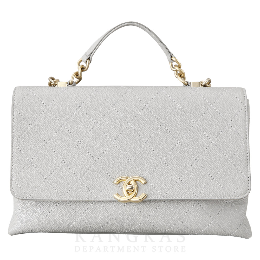 CHANEL(USED)샤넬 시즌 탑핸들 캐비어 체인 크로스백