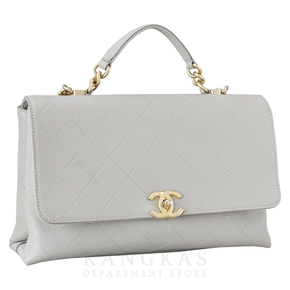 CHANEL(USED)샤넬 시즌 탑핸들 캐비어 체인 크로스백