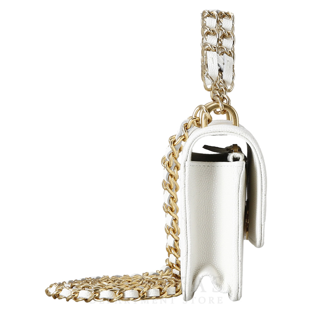 CHANEL(USED)샤넬 시즌 캐비어 미니 체인 백