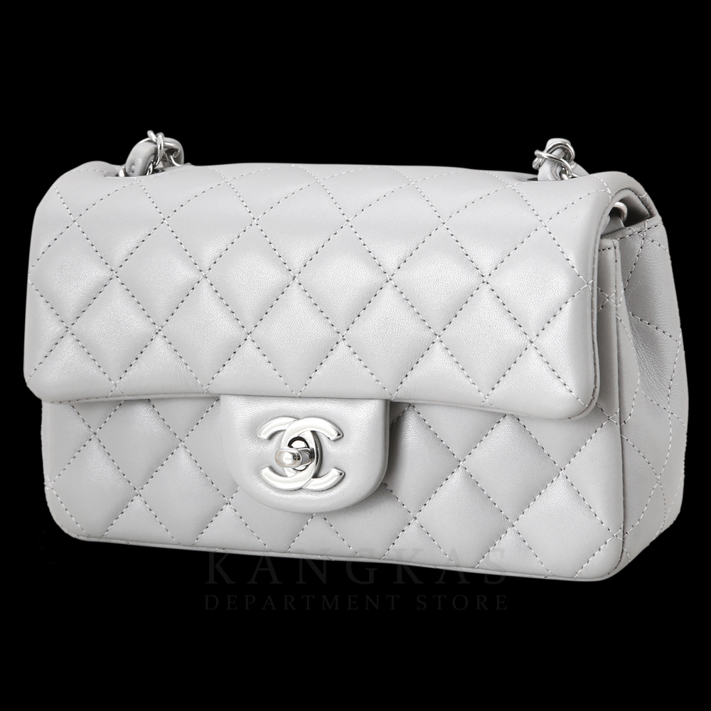 CHANEL(USED)샤넬 클래식 램스킨 뉴미니 그레이