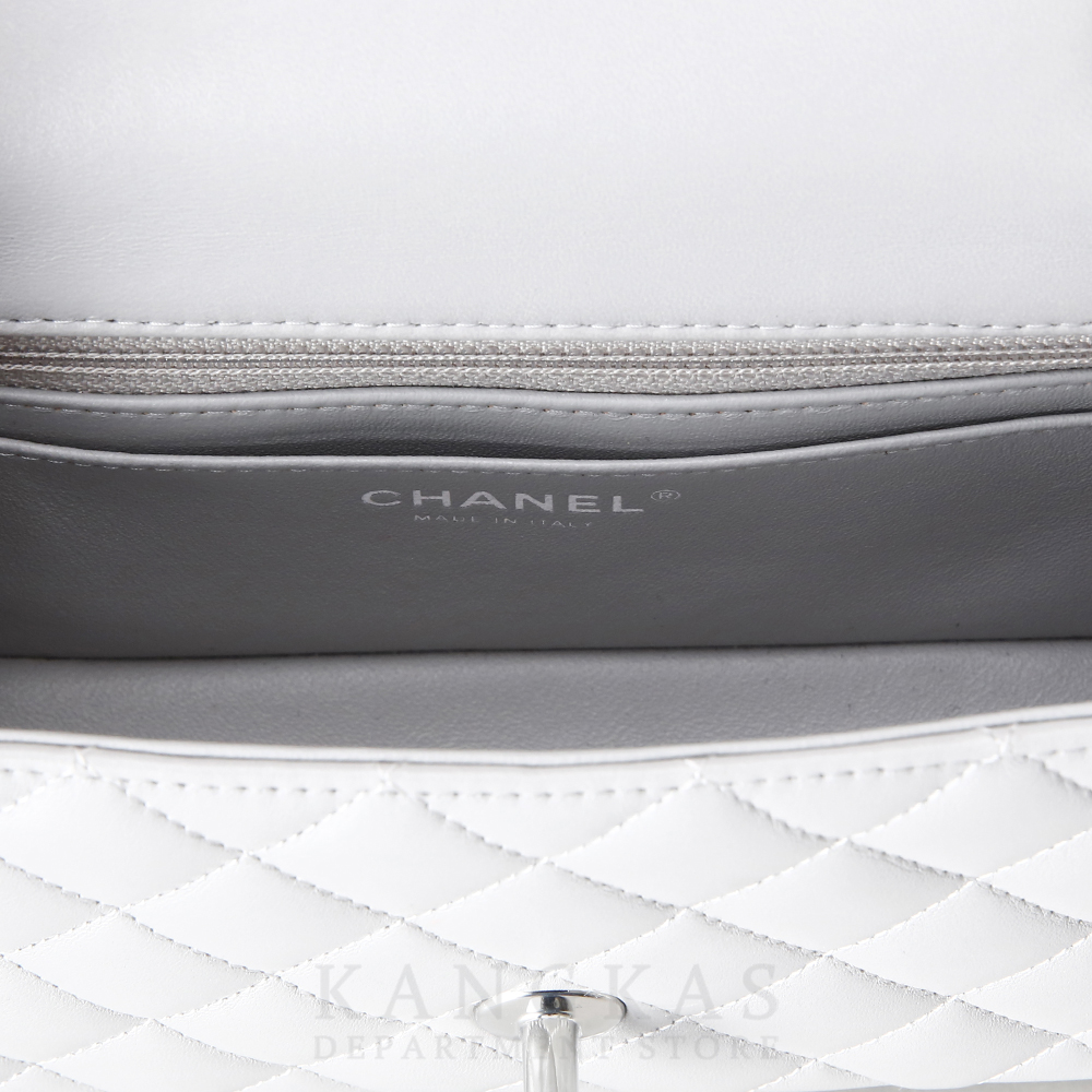 CHANEL(USED)샤넬 클래식 램스킨 뉴미니 그레이