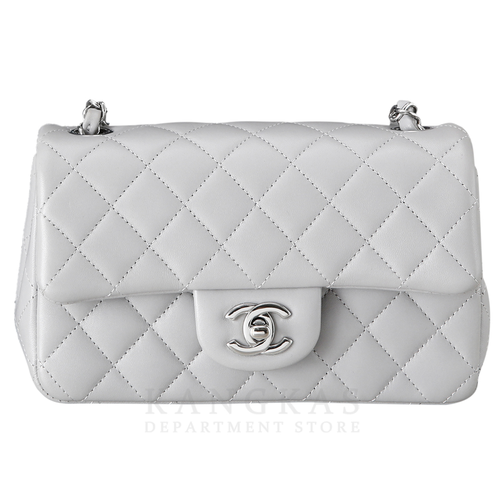 CHANEL(USED)샤넬 클래식 램스킨 뉴미니 그레이