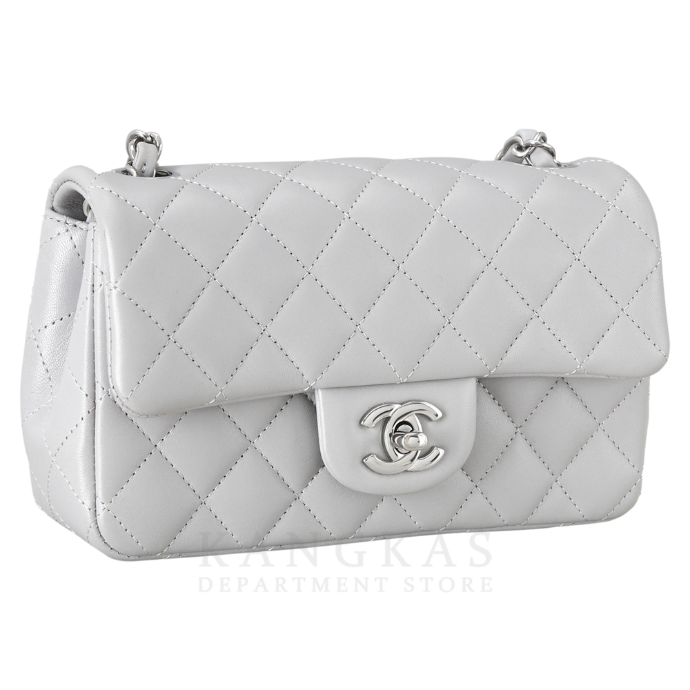 CHANEL(USED)샤넬 클래식 램스킨 뉴미니 그레이