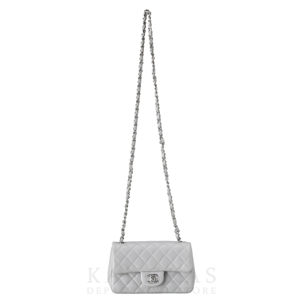 CHANEL(USED)샤넬 클래식 램스킨 뉴미니 그레이