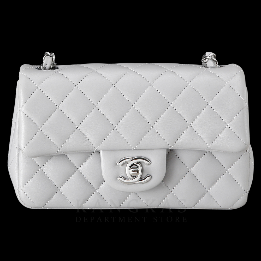 CHANEL(USED)샤넬 클래식 램스킨 뉴미니 그레이