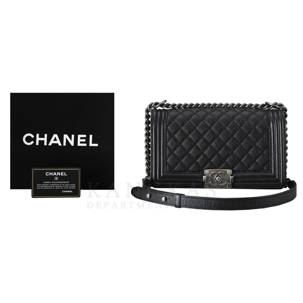CHANEL(USED)샤넬 보이샤넬 캐비어 미듐