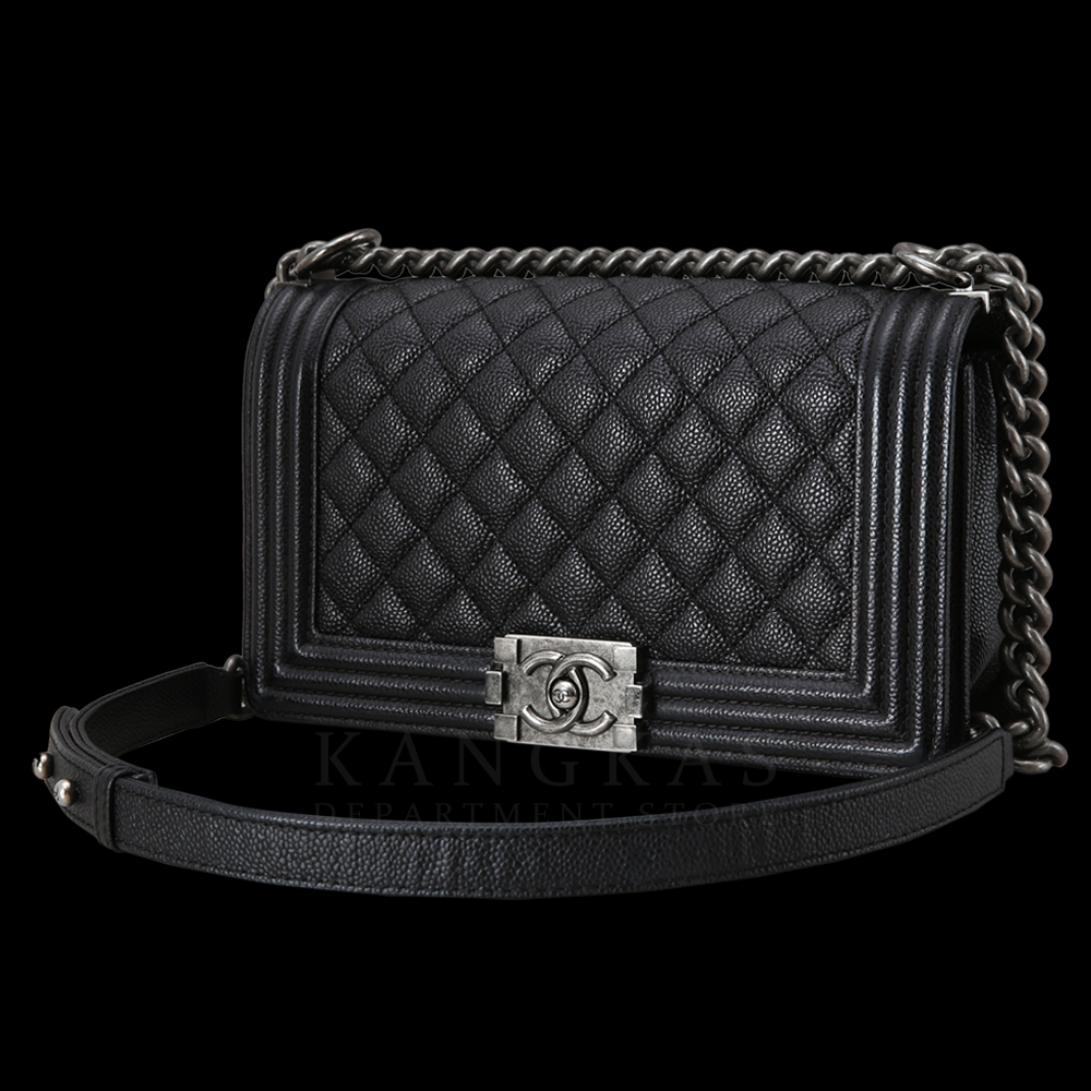 CHANEL(USED)샤넬 보이샤넬 캐비어 미듐