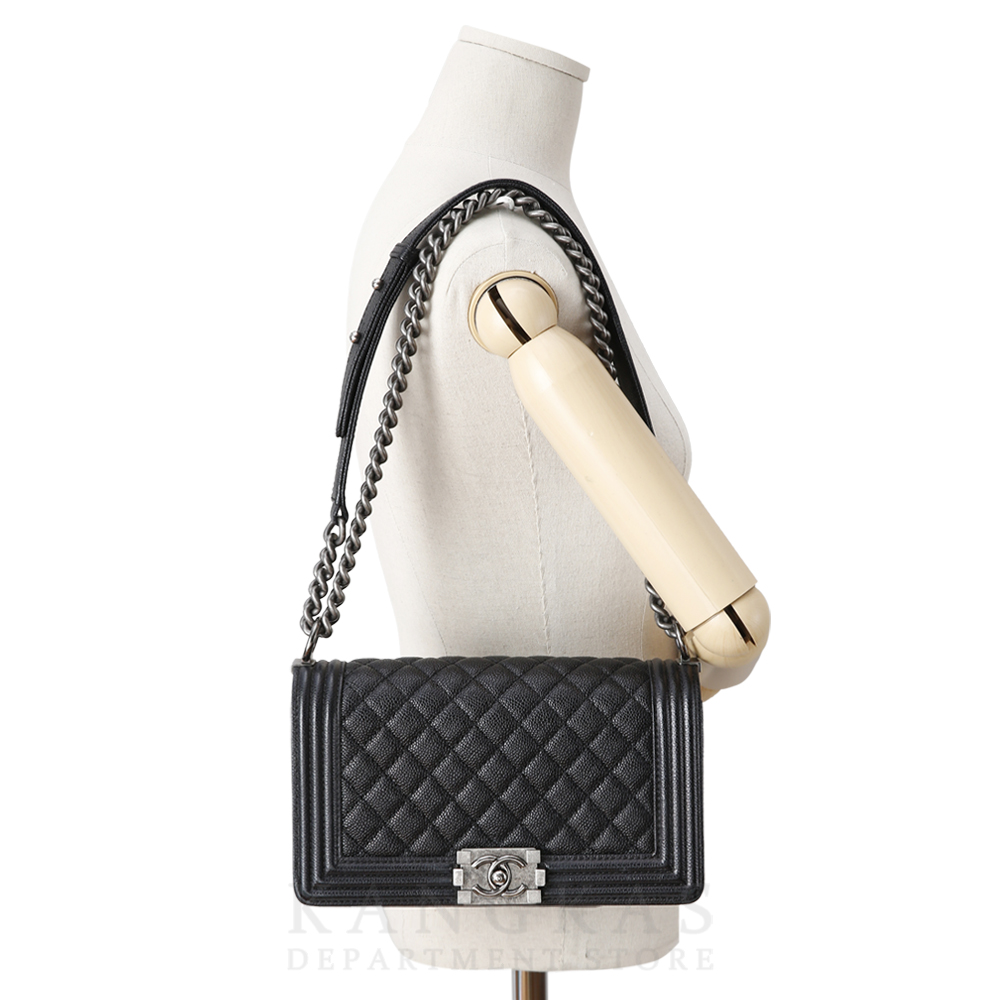CHANEL(USED)샤넬 보이샤넬 캐비어 미듐