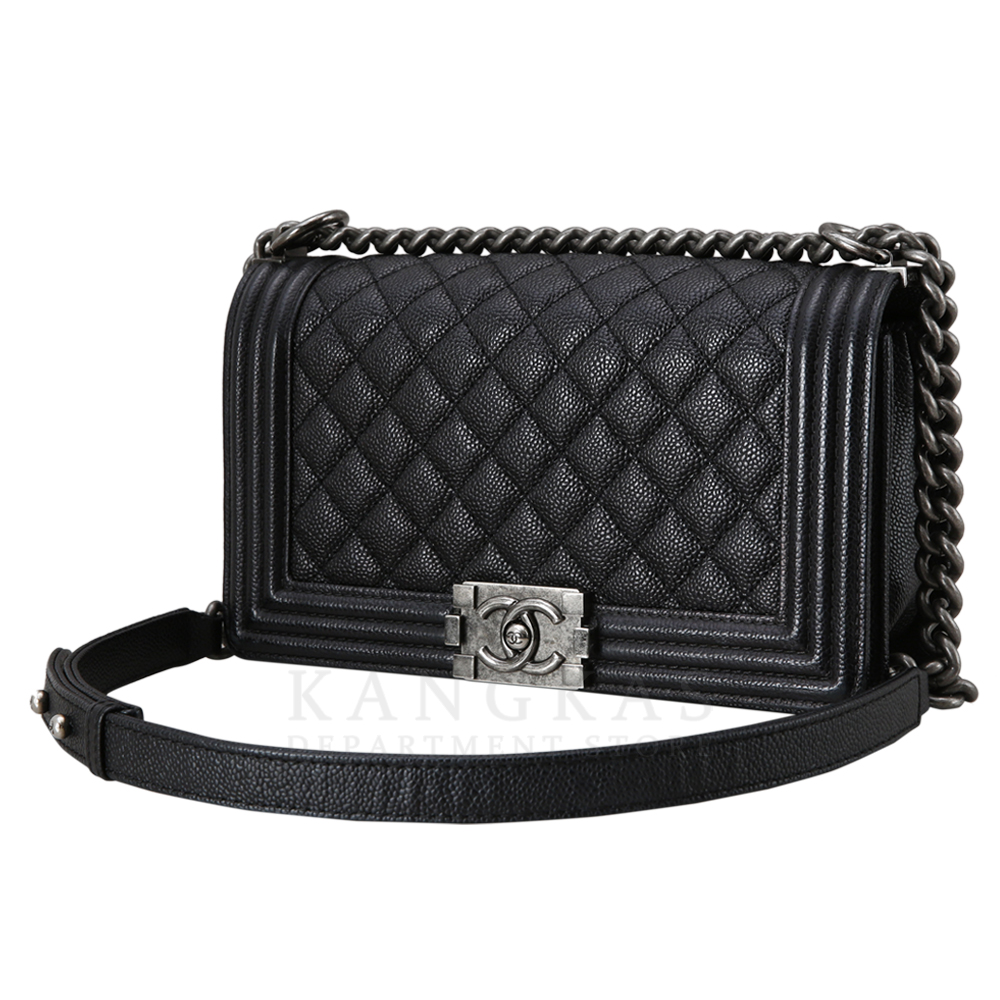 CHANEL(USED)샤넬 보이샤넬 캐비어 미듐