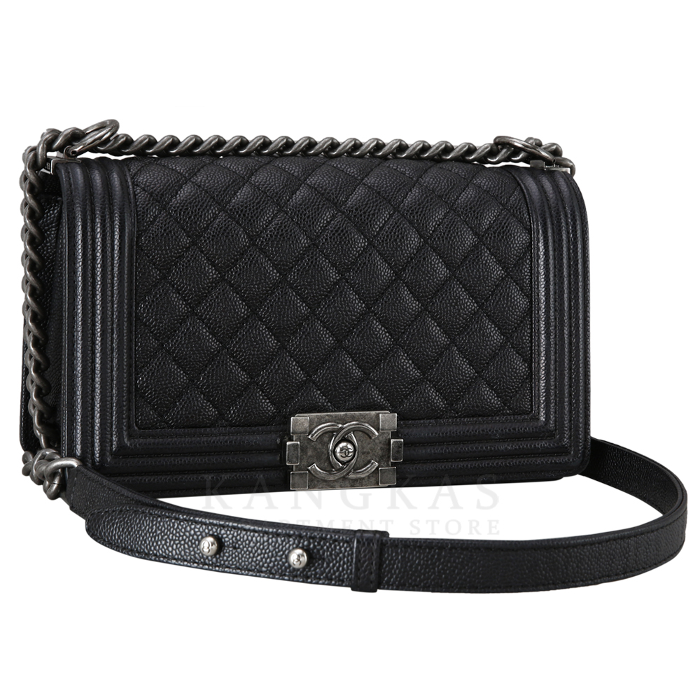 CHANEL(USED)샤넬 보이샤넬 캐비어 미듐
