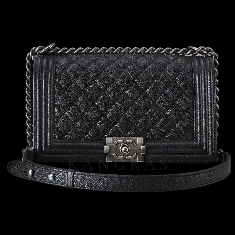 CHANEL(USED)샤넬 보이샤넬 캐비어 미듐