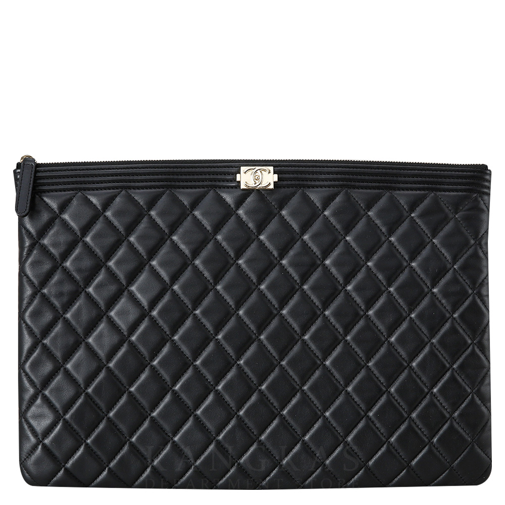 CHANEL(USED)샤넬 램스킨 보이샤넬 클러치 라지