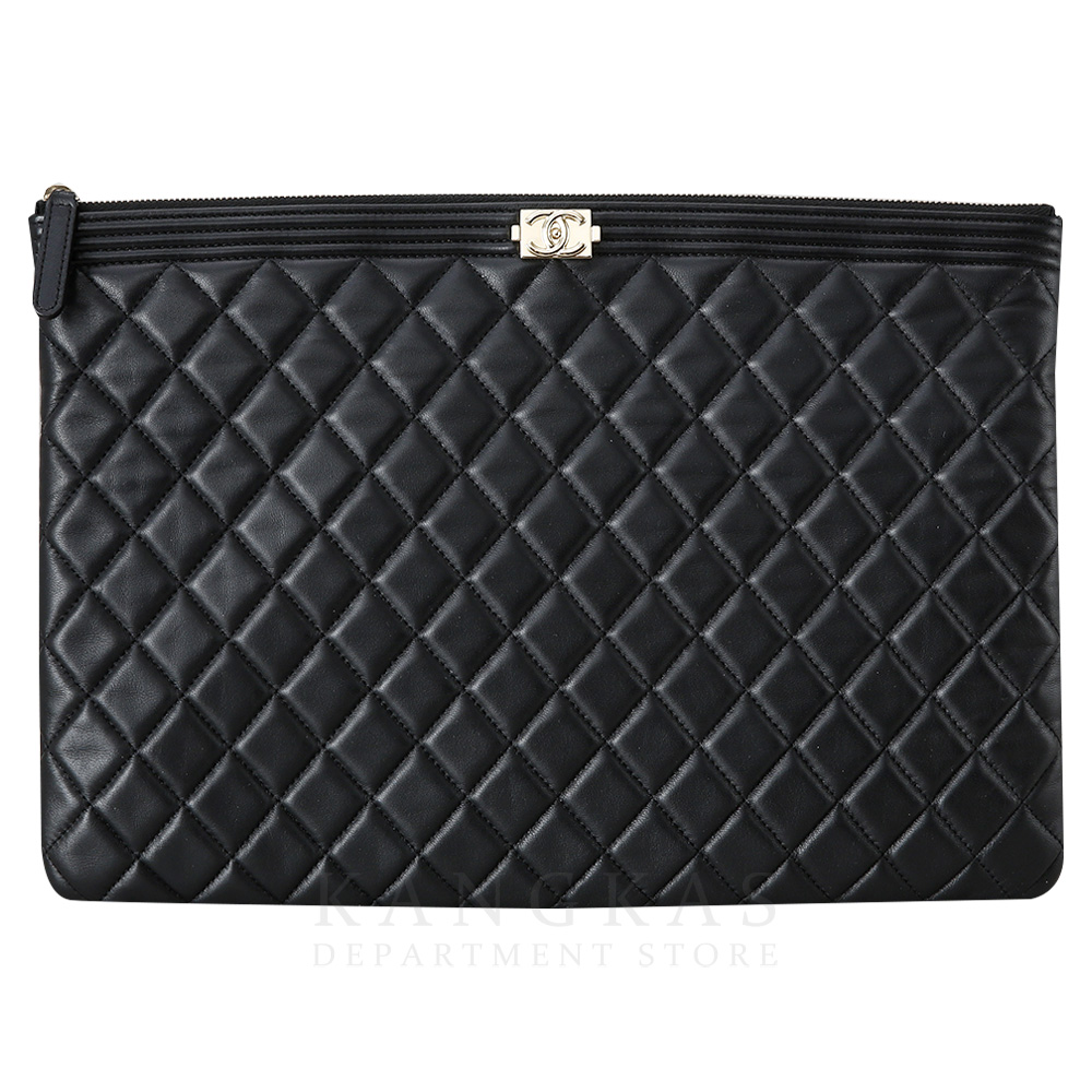CHANEL(USED)샤넬 램스킨 보이샤넬 클러치 라지