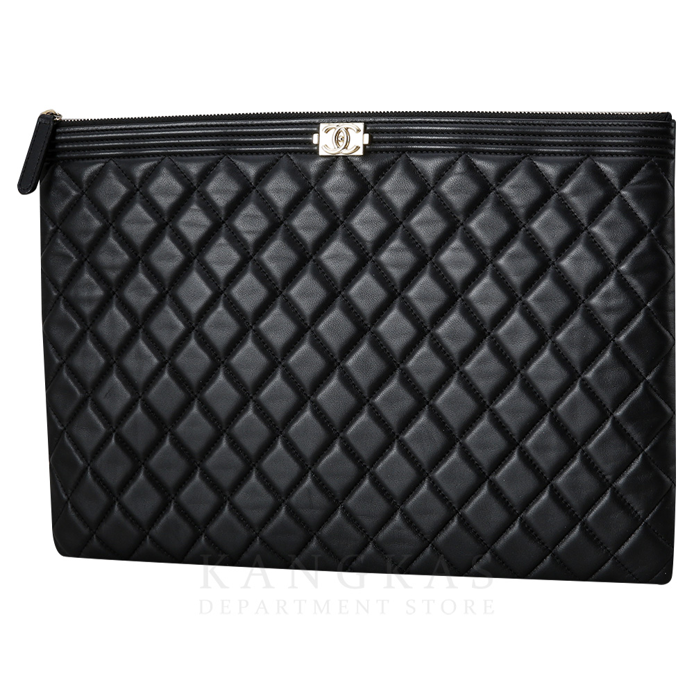 CHANEL(USED)샤넬 램스킨 보이샤넬 클러치 라지