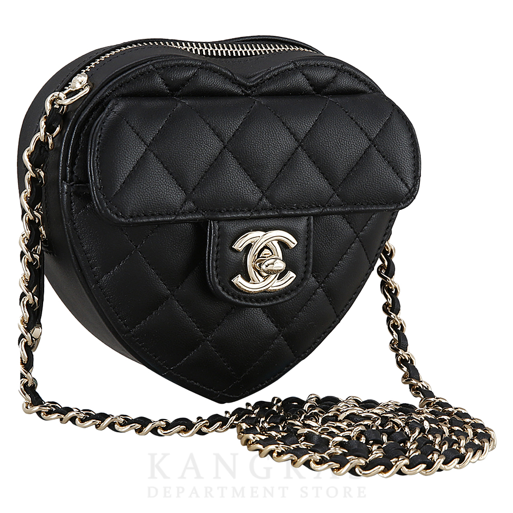 CHANEL(USED)샤넬 AP2784 램스킨 하트백 스몰
