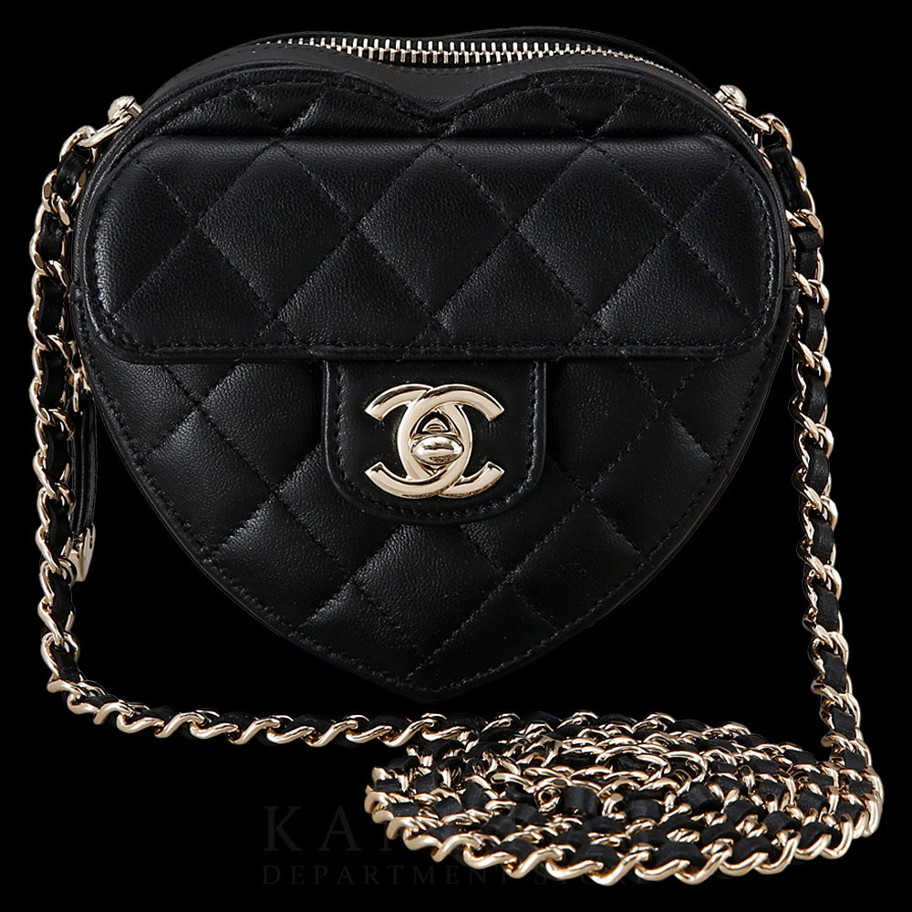 CHANEL(USED)샤넬 AP2784 램스킨 하트백 스몰