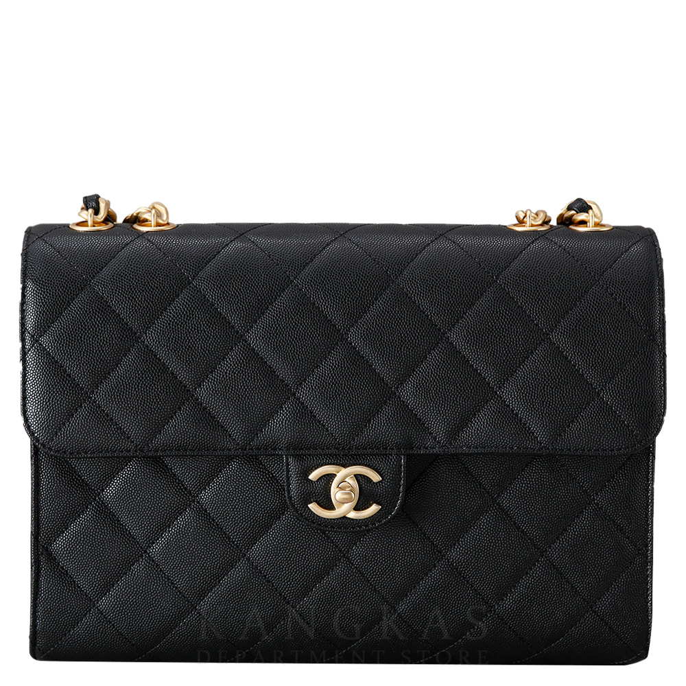 CHANEL(USED)샤넬 시즌 캐비어 CC로고 플랩 체인 백