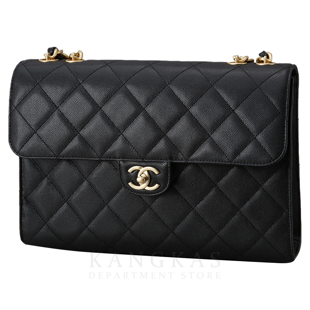 CHANEL(USED)샤넬 시즌 캐비어 CC로고 플랩 체인 백