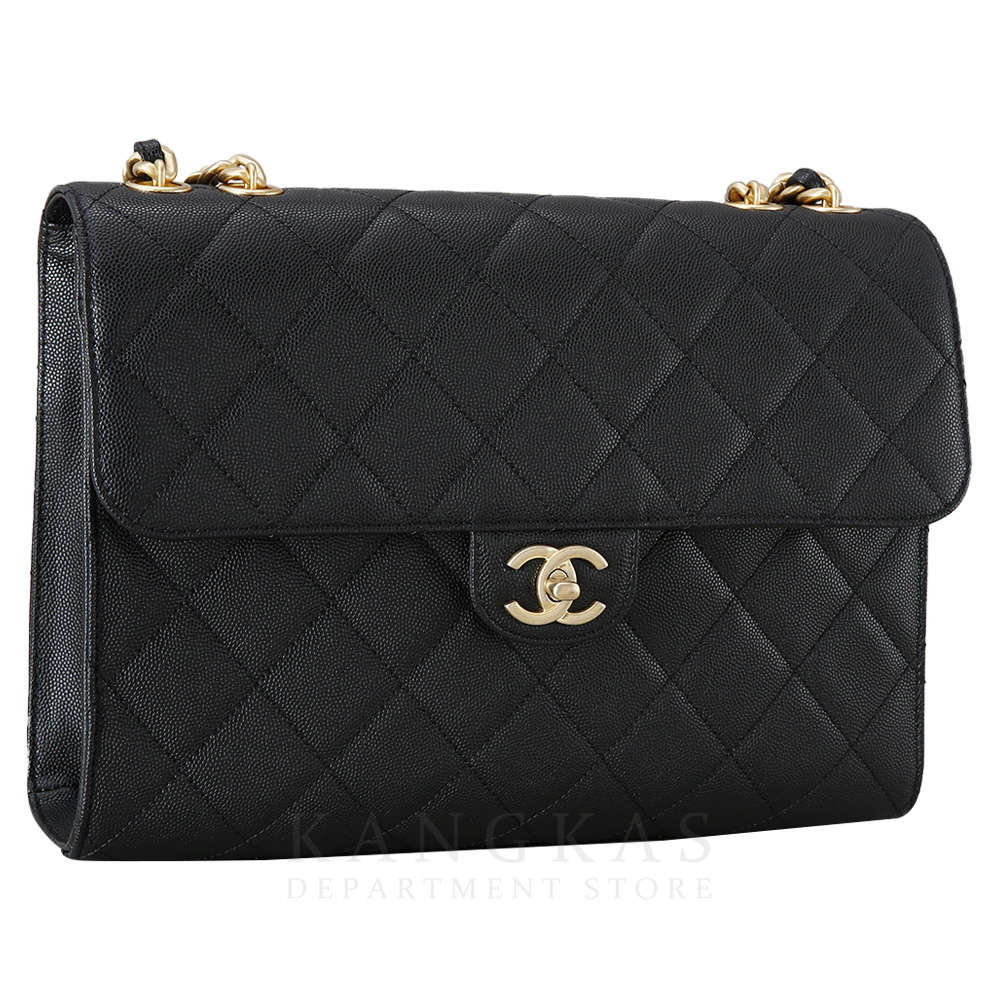 CHANEL(USED)샤넬 시즌 캐비어 CC로고 플랩 체인 백
