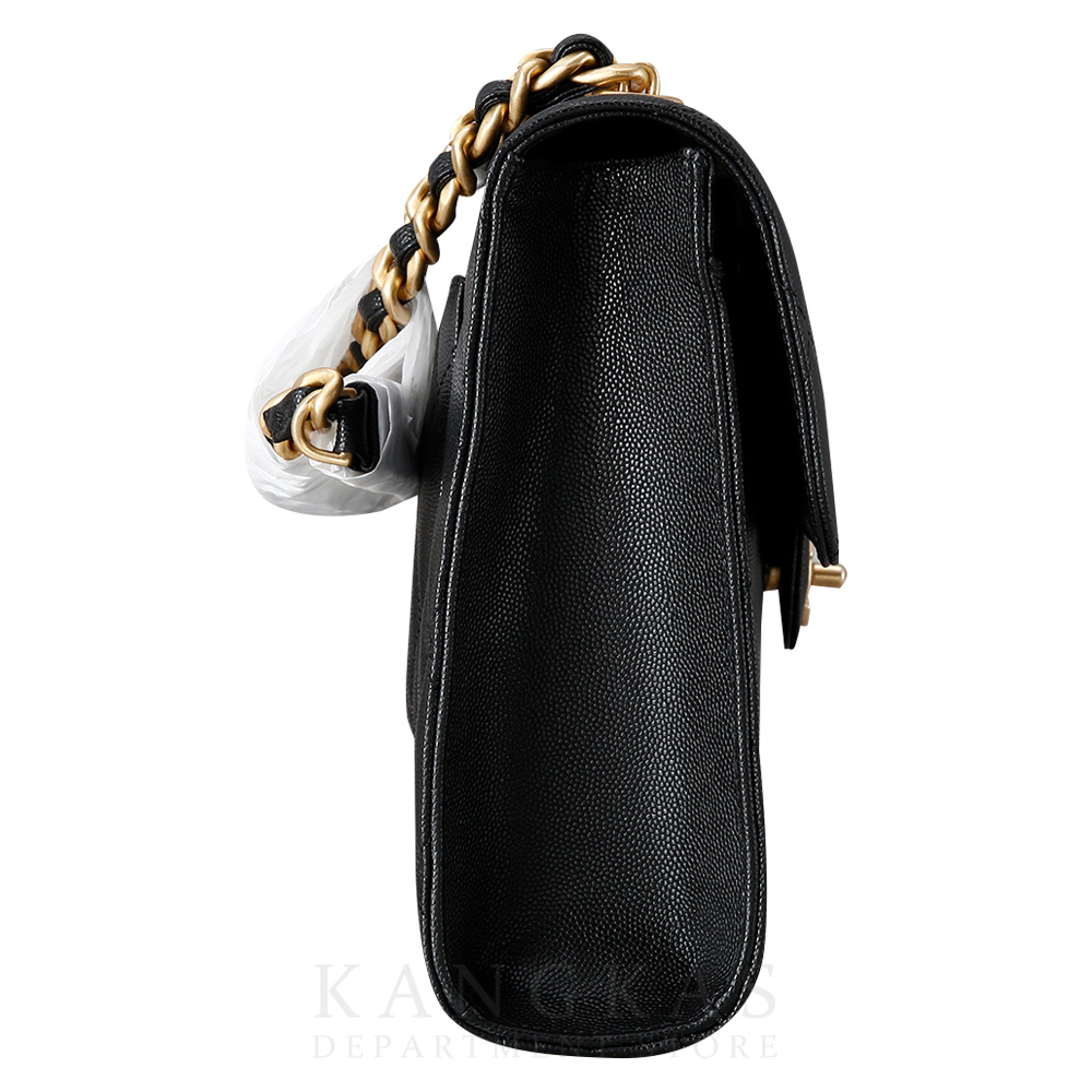 CHANEL(USED)샤넬 시즌 캐비어 CC로고 플랩 체인 백