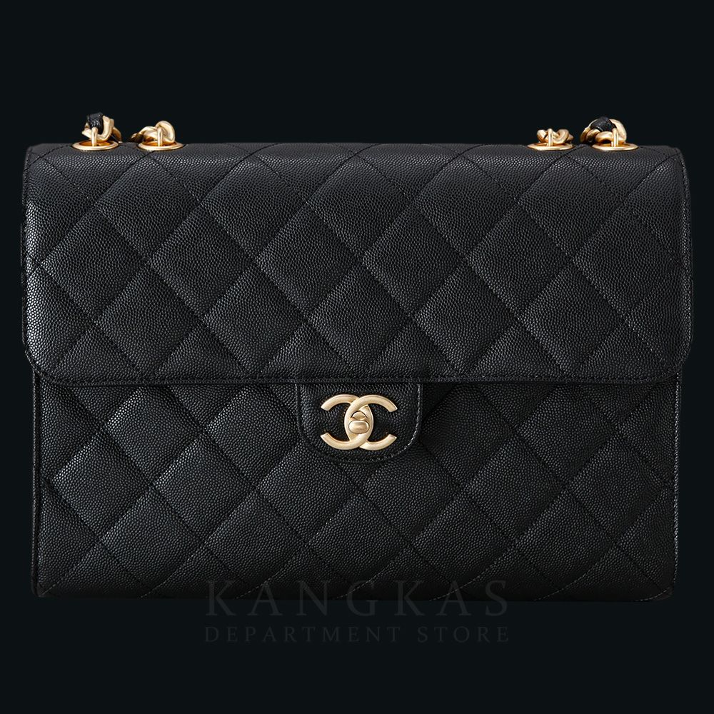 CHANEL(USED)샤넬 시즌 캐비어 CC로고 플랩 체인 백