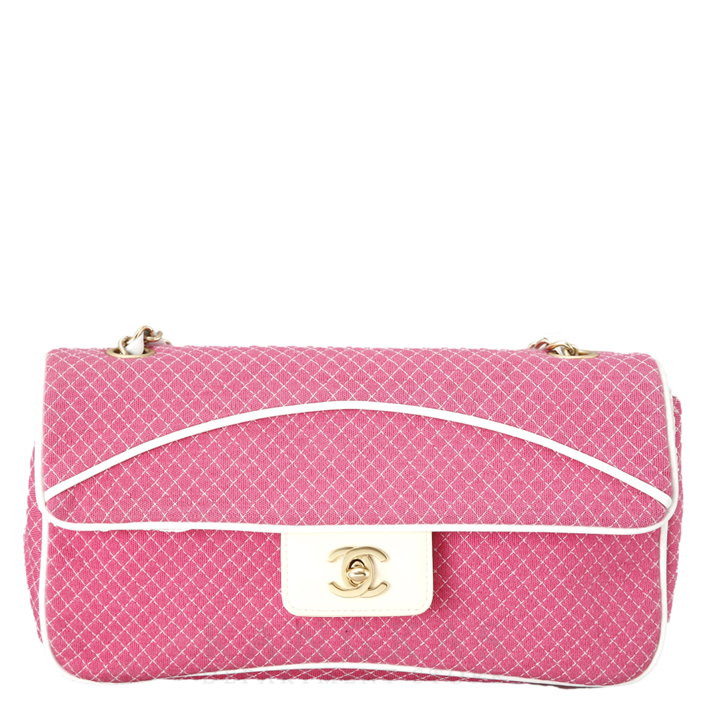 CHANEL(USED)샤넬 시즌 패브릭 체인 플랩
