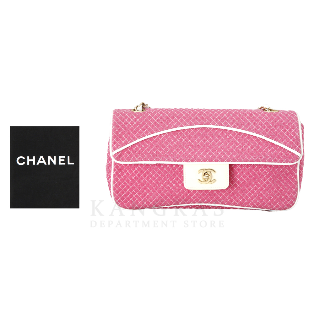 CHANEL(USED)샤넬 시즌 패브릭 체인 플랩