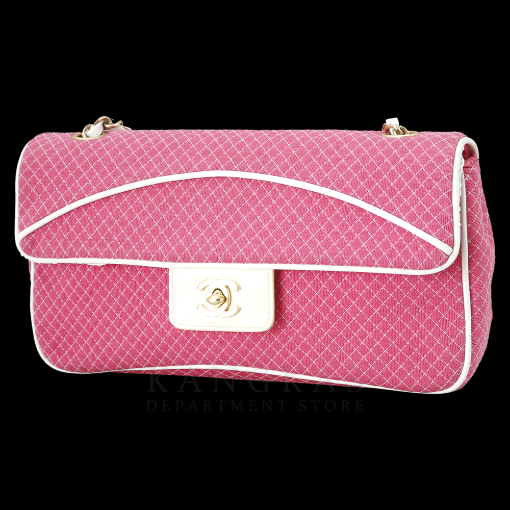 CHANEL(USED)샤넬 시즌 패브릭 체인 플랩
