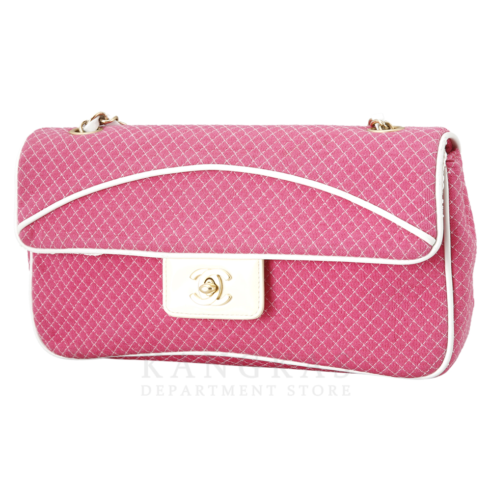 CHANEL(USED)샤넬 시즌 패브릭 체인 플랩