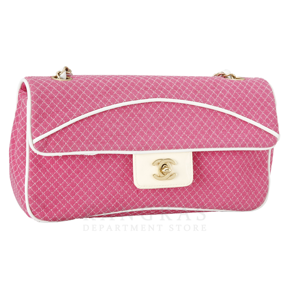 CHANEL(USED)샤넬 시즌 패브릭 체인 플랩