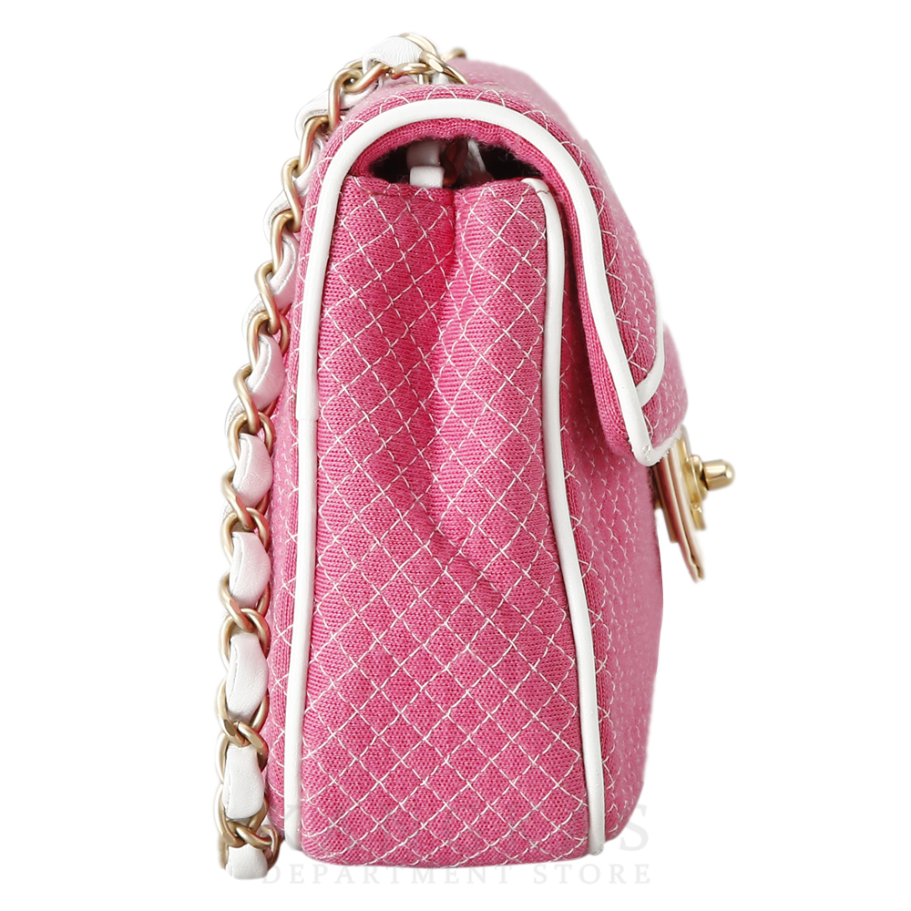 CHANEL(USED)샤넬 시즌 패브릭 체인 플랩