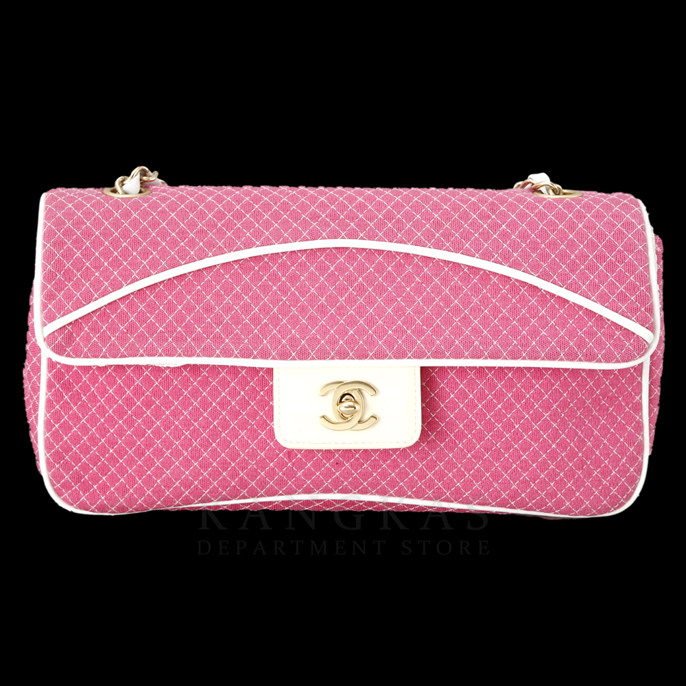CHANEL(USED)샤넬 시즌 패브릭 체인 플랩