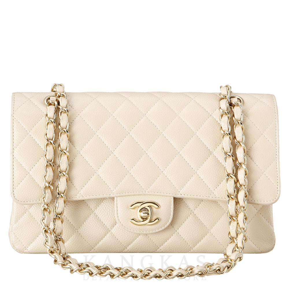 CHANEL(USED)샤넬 베이지 클래식 미듐 플랩백 @@@@@