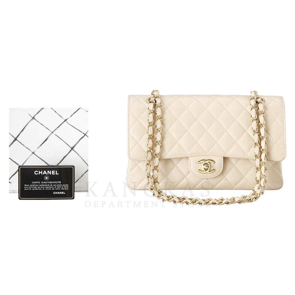 CHANEL(USED)샤넬 베이지 클래식 미듐 플랩백 @@@@@