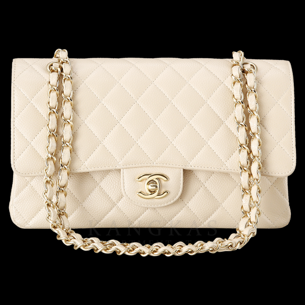CHANEL(USED)샤넬 베이지 클래식 미듐 플랩백 @@@@@