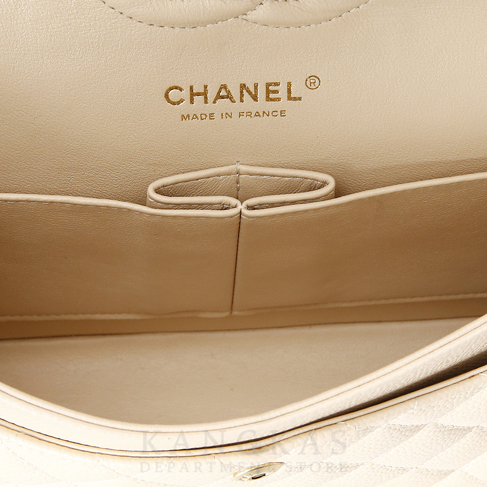 CHANEL(USED)샤넬 베이지 클래식 미듐 플랩백 @@@@@