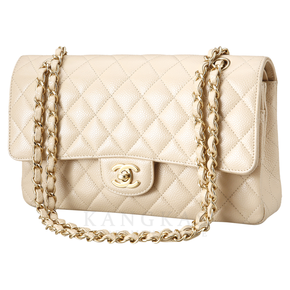 CHANEL(USED)샤넬 베이지 클래식 미듐 플랩백 @@@@@